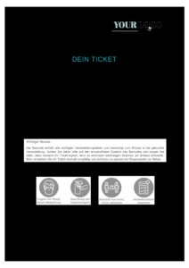 Ticket-Design dunkler Hintergrund