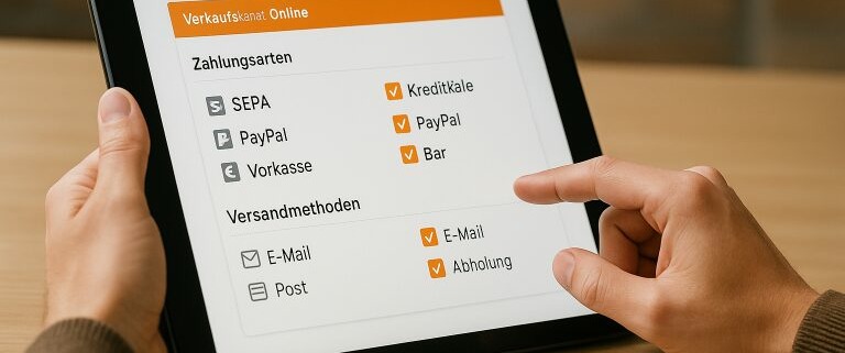 Zahlarten einstellen